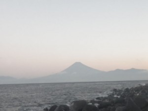 富士山を目の前に